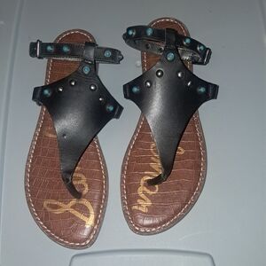 Sam Edelman Black Ankle-Strap Sandals